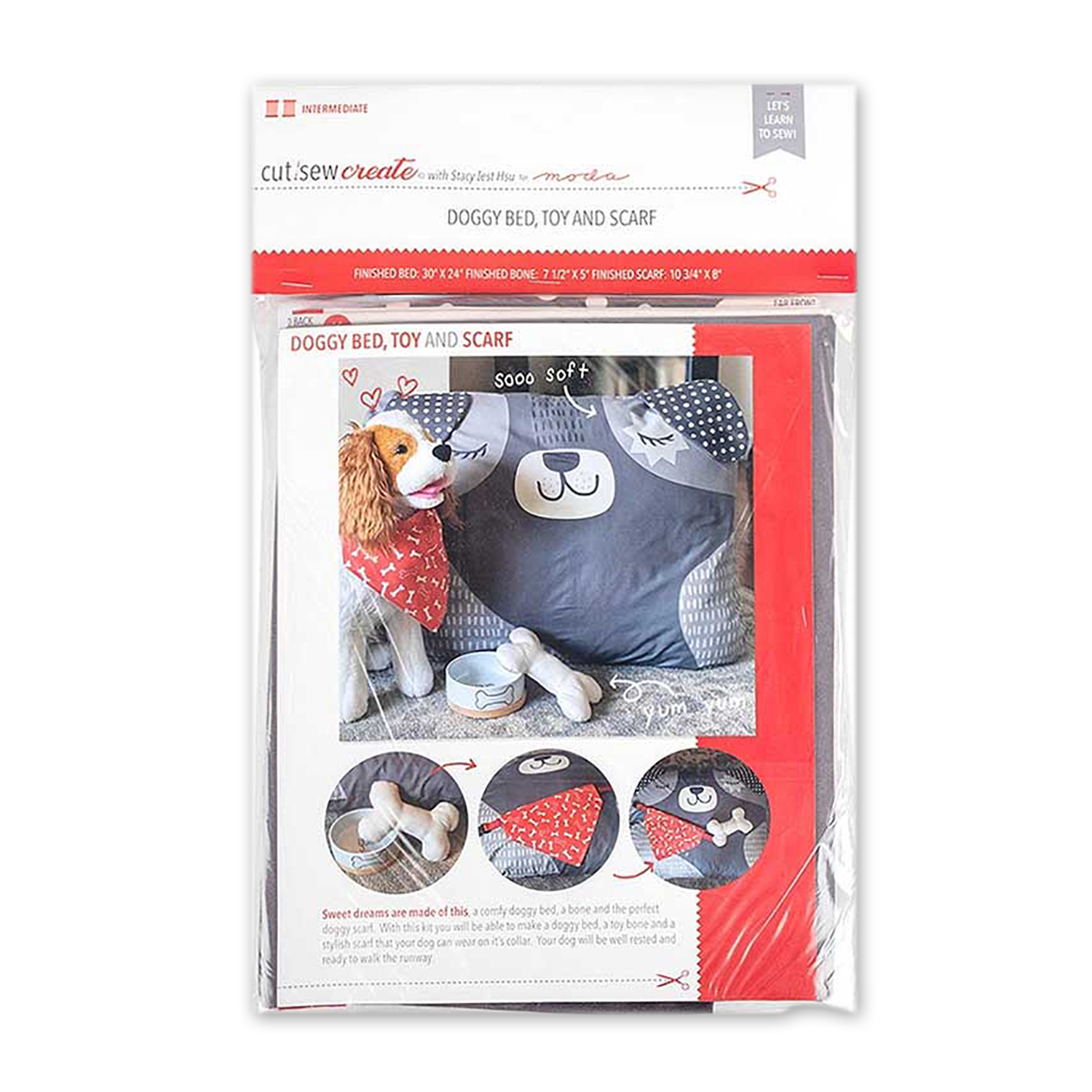 Doggy Bed, Toy & Scarf Kit by Moda