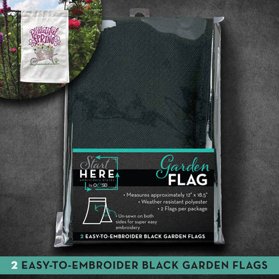OESD Garden Flag Blanks 2pk - BLACK