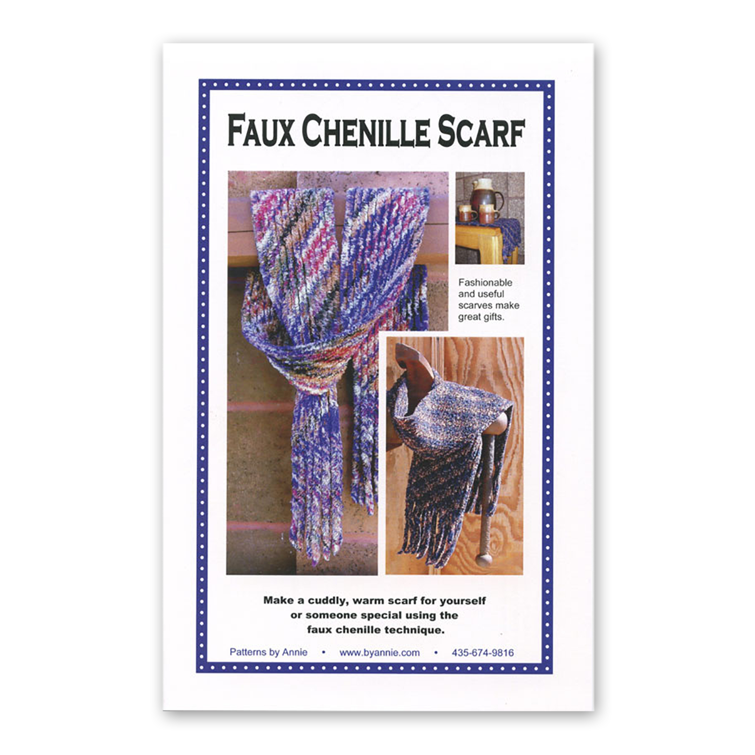 Faux Chenille Scarf Pattern by Patterns by Annie
