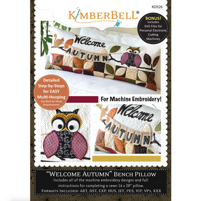 Kimberbell Welcome Autumn Bench Pillow