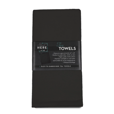 OESD Tea Towel Blanks - BLACK