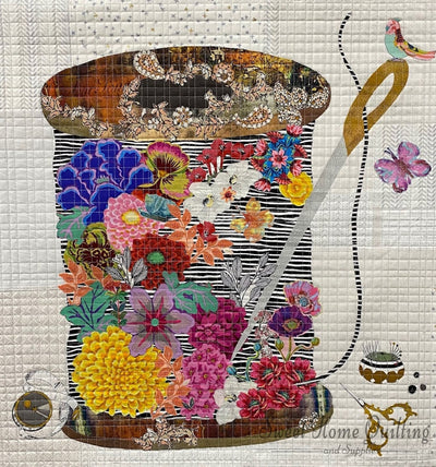 Spool of Flowers Collage Quilt Pattern